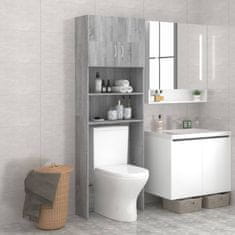 Vidaxl Kopalniška omarica siva sonoma 64x25,5x190 cm