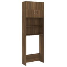 Vidaxl Kopalniška omarica rjavi hrast 64x25,5x190 cm
