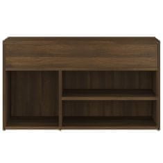Vidaxl Klop za čevlje rjavi hrast 80x30x45 cm konstruiran les