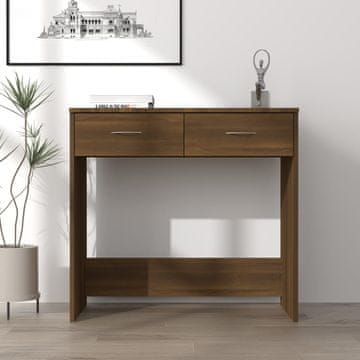 Vidaxl vidaXL Pisalna miza, rjav hrast, 80x40x75 cm, material na osnovi lesa