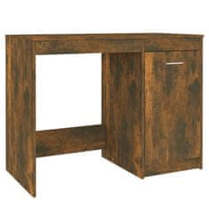 Vidaxl Pisalna miza dimljeni hrast 100x50x76 cm konstruiran les