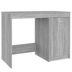 Vidaxl Pisalna miza siva sonoma 100x50x76 cm konstruiran les