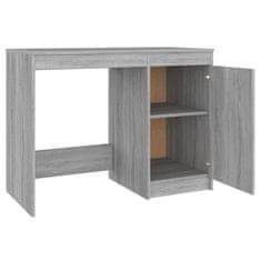 Vidaxl Pisalna miza siva sonoma 100x50x76 cm konstruiran les