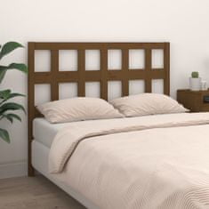 Greatstore Vzglavje postelje, medeno rjava, 140,5x4x100 cm, borov les