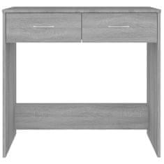 Vidaxl Pisalna miza siva sonoma 80x40x75 cm konstruiran les