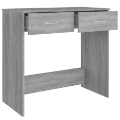 Vidaxl Pisalna miza siva sonoma 80x40x75 cm konstruiran les