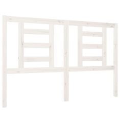 Vidaxl Posteljno vzglavje belo 146x4x100 cm trdna borovina