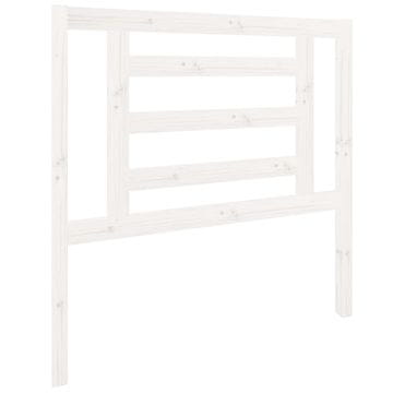 Vidaxl Posteljno vzglavje belo 96x4x100 cm trdna borovina