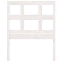 Vidaxl Posteljno vzglavje belo 95,5x4x100 cm trdna borovina