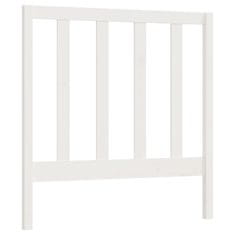 Vidaxl Posteljno vzglavje belo 96x4x100 cm trdna borovina