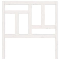 Vidaxl Posteljno vzglavje belo 95,5x4x100 cm trdna borovina