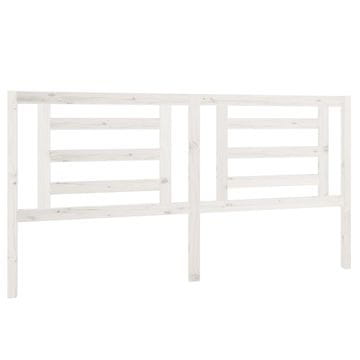 Vidaxl Posteljno vzglavje belo 186x4x100 cm trdna borovina
