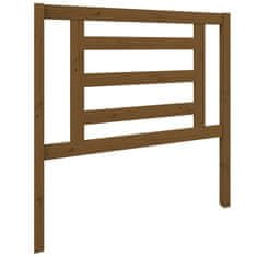 Vidaxl Posteljno vzglavje medeno rjavo 96x4x100 cm trdna borovina