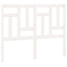 Vidaxl Posteljno vzglavje belo 140,5x4x100 cm trdna borovina