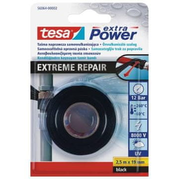 Tesa Samovarovalni butilni trak, 2,5 m x 19 mm, črn