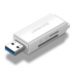 Ugreen CM104 čitalec kartic SD/microSD USB 3.0 (bel)