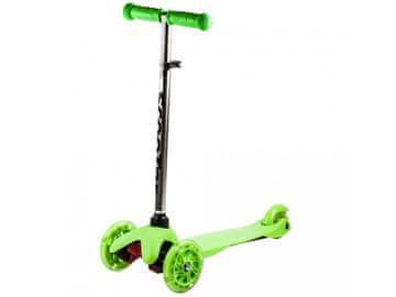 WERK Trikolesni skiro MINI SCOOTER s svetlečimi kolesi, zelena H-026-ZE