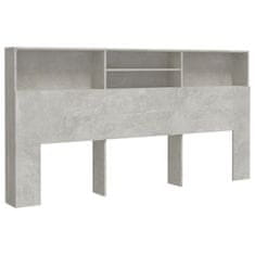 Vidaxl Vzglavna omarica betonsko siva 200x19x103,5 cm