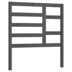 Vidaxl Posteljno vzglavje sivo 106x4x104 cm trdna borovina