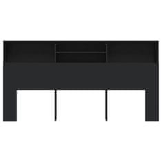 Vidaxl Vzglavna omarica črna 200x19x103,5 cm