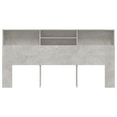 Vidaxl Vzglavna omarica betonsko siva 200x19x103,5 cm