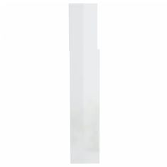 Vidaxl Vzglavna omarica visok sijaj bela 200x19x103,5 cm