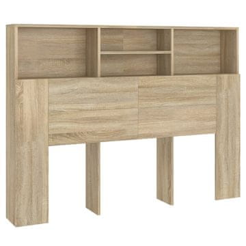 Vidaxl Omarica z vzglavjem, hrast sonoma 140x19x103,5 cm