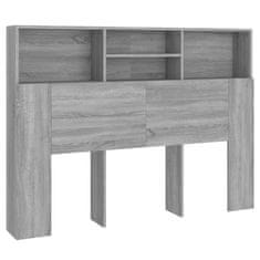 Vidaxl Vzglavna omarica siva sonoma 140x19x103,5 cm