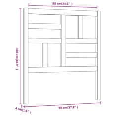 Vidaxl Posteljno vzglavje 96x4x104 cm trdna borovina