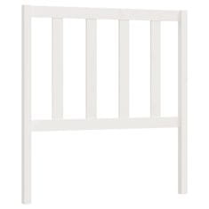 Vidaxl Posteljno vzglavje belo 96x4x100 cm trdna borovina