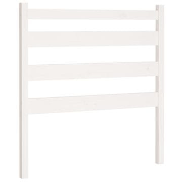 Vidaxl Posteljno vzglavje belo 106x4x100 cm trdna borovina