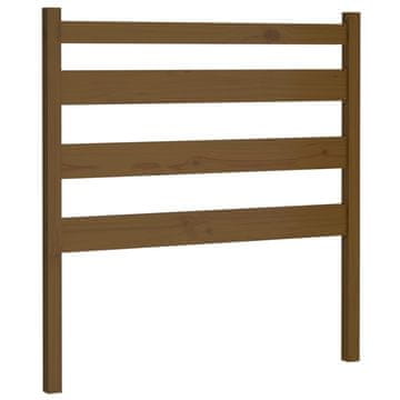 Vidaxl Posteljno vzglavje medeno rjavo 96x4x100 cm trdna borovina