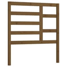 Vidaxl Posteljno vzglavje medeno rjavo 81x4x104 cm trdna borovina