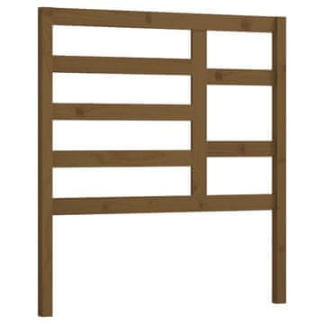 Vidaxl Posteljno vzglavje medeno rjavo 106x4x104 cm trdna borovina