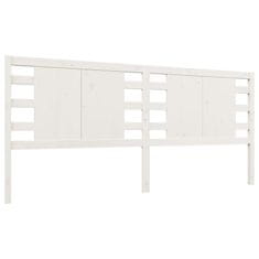 Vidaxl Vzglavna belo 141x4x100 cm trdna borovina