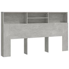 Vidaxl Vzglavna omarica betonsko siva 180x19x103,5 cm