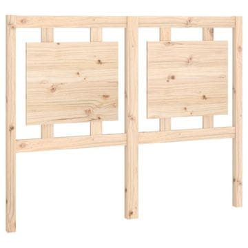 Vidaxl Posteljno vzglavje 125,5x4x100 cm trdna borovina