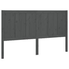 Vidaxl Posteljno vzglavje sivo 205,5x4x100 cm trdna borovina