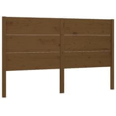 Vidaxl Vzglavna medeno rjavo 206x4x100 cm trdna borovina