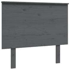 Vidaxl Posteljno vzglavje sivo 94x6x82,5 cm trdna borovina