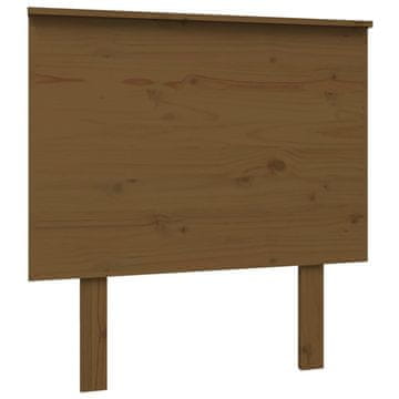 Vidaxl Posteljno vzglavje medeno rjavo 79x6x82,5 cm trdna borovina