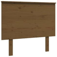 Vidaxl Posteljno vzglavje medeno rjavo 94x6x82,5 cm trdna borovina