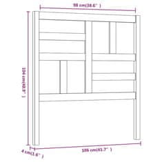 Vidaxl Posteljno vzglavje 106x4x104 cm trdna borovina