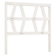 Vidaxl Posteljno vzglavje belo 96x4x100 cm trdna borovina
