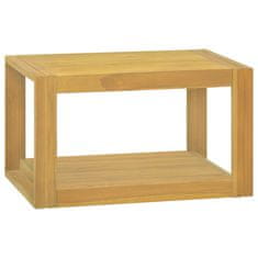 Greatstore Stenska kopalniška omarica 60x45x35 cm trdna tikovina