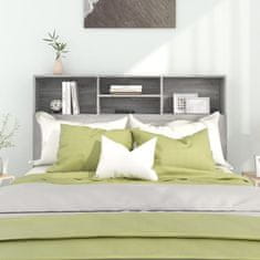 Vidaxl Vzglavna omarica siva sonoma 140x19x103,5 cm