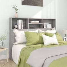 Vidaxl Vzglavna omarica siva sonoma 140x19x103,5 cm