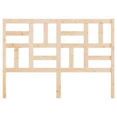 Vidaxl Posteljno vzglavje 126x4x104 cm trdna borovina
