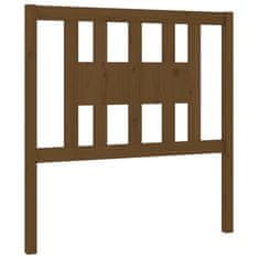 Vidaxl Vzglavna medeno rjavo 81x4x100 cm trdna borovina