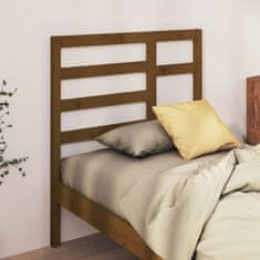 Vidaxl Posteljno vzglavje medeno rjavo 81x4x104 cm trdna borovina